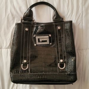 Black Guess Rhinestone Handbag Purse